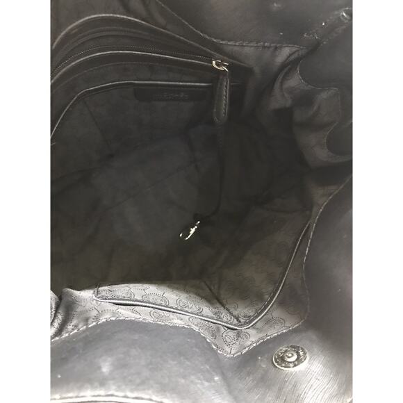 MICHAEL KORS MK Riley Optic White Stitched Leather Large Satchel Crossbody Bag - Picture 11 of 11